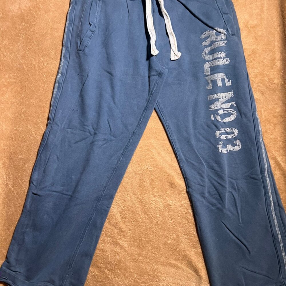 Majestic kingdom Y2K Medium Urban Blue Drawstring Lounge Joggers (AA2)